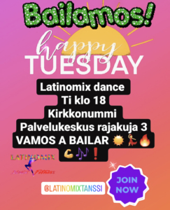TUESDAYS 18:00 LATINOMIX DANCE